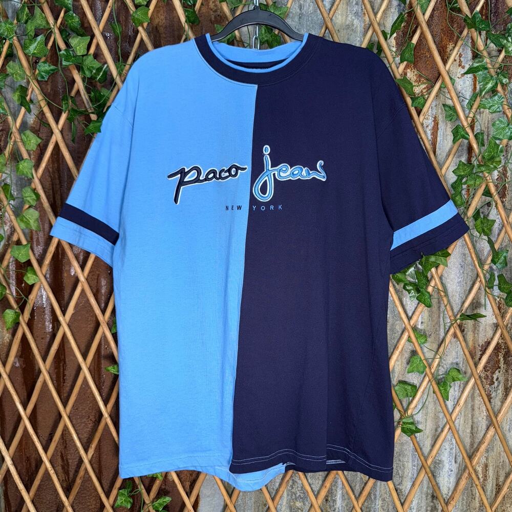 Vintage Y2K Paco jeans New York embroider 90s hip hop tshirt